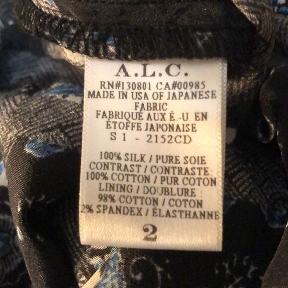 A.L.C. Womens pants Size 2 100% silk high waist pockets fold over waistband - Picture 3 of 5